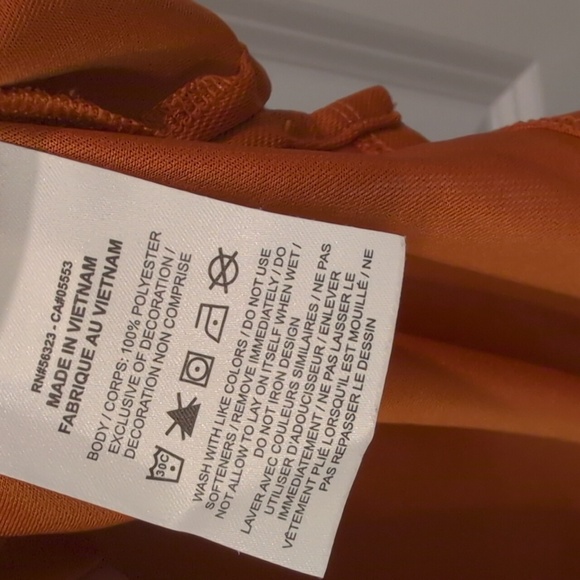 Nike Orange Fitted Polo Dry-fit Short Sleeve Tee - Picture 5 of 6